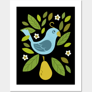 partridge in a pear tree Posters and Art